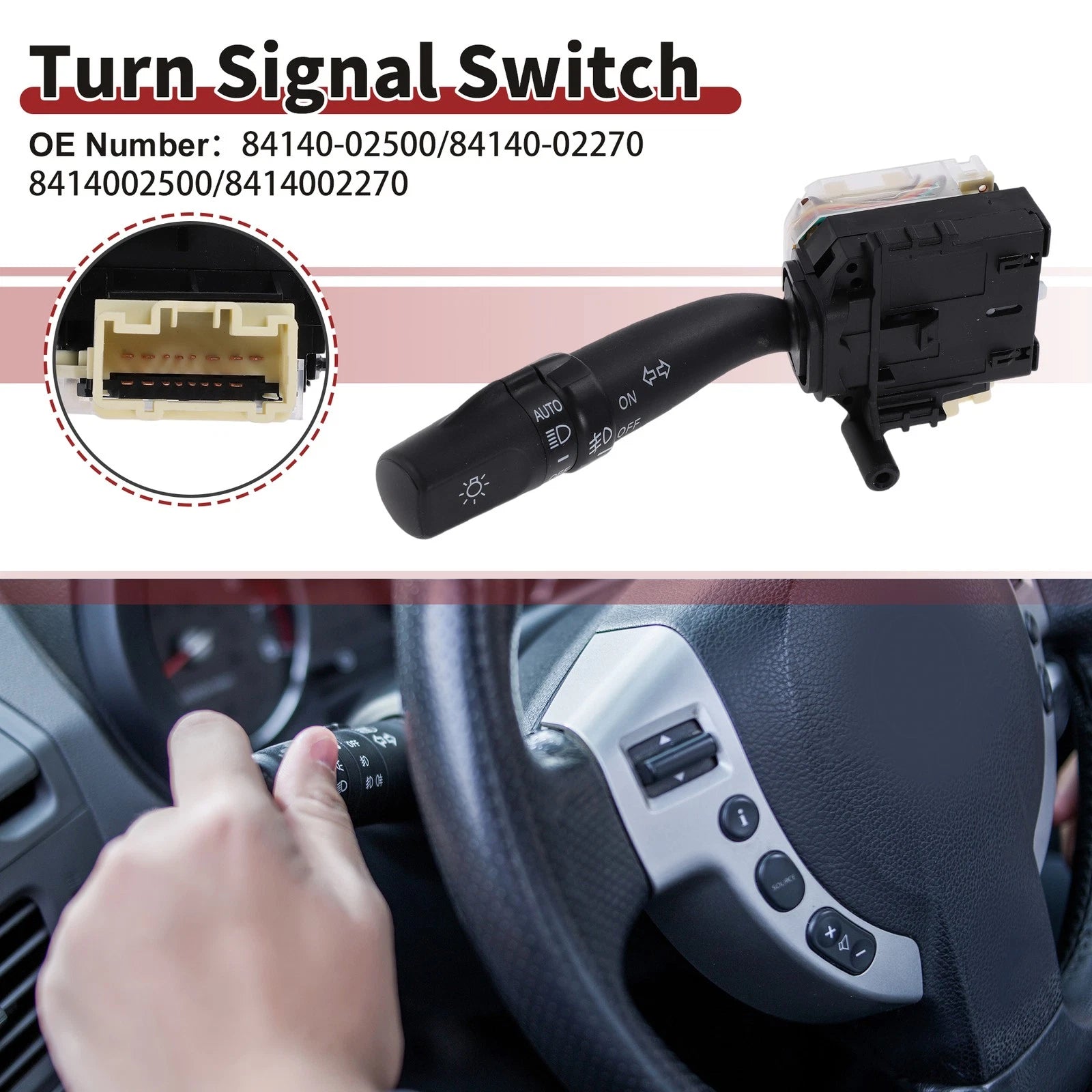 Turn Signal Switch for Toyota Camry (2001–2006) 84140-02500, 84140-02270