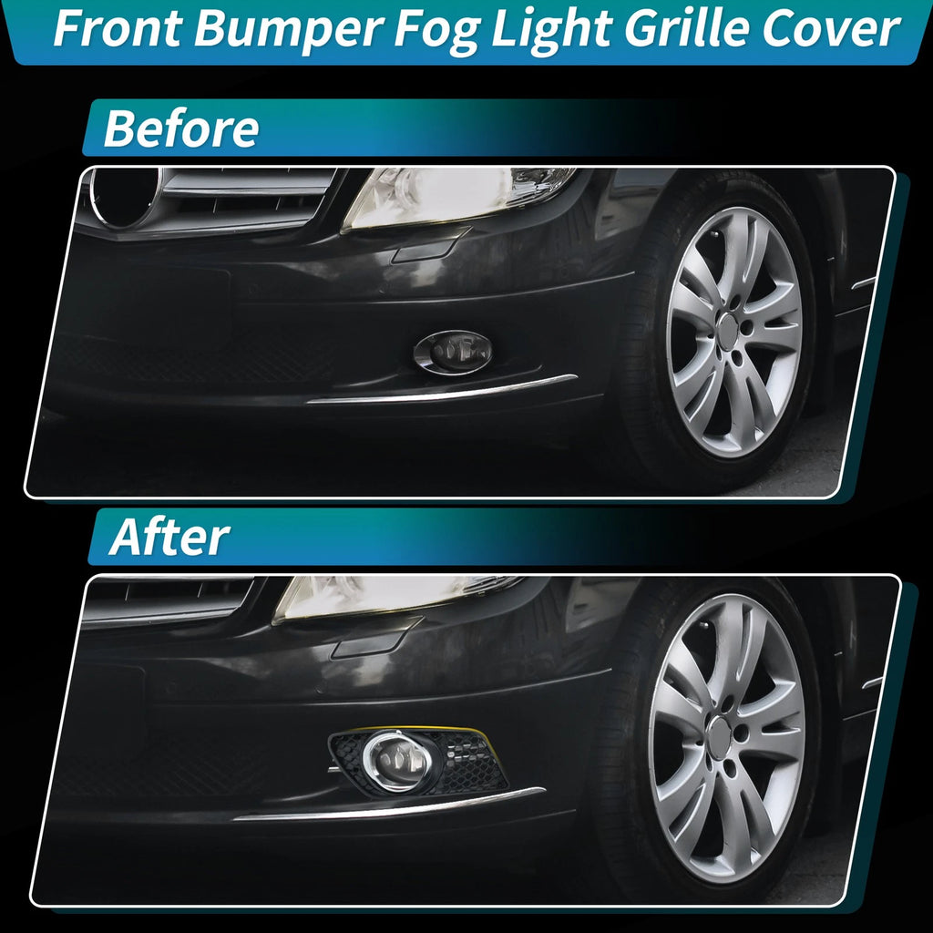 Fog Light Grill for Mercedes Benz C230 C250 C300 C350 (2008–2015) A2048850253 A2048850353