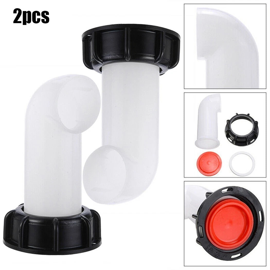 2pc IBC Tank Spout Outlet Tap Fitting for Water Oil Fuel Diesel