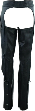 Leather Chaps for Kuryakyn River Road Plains Women Black Small