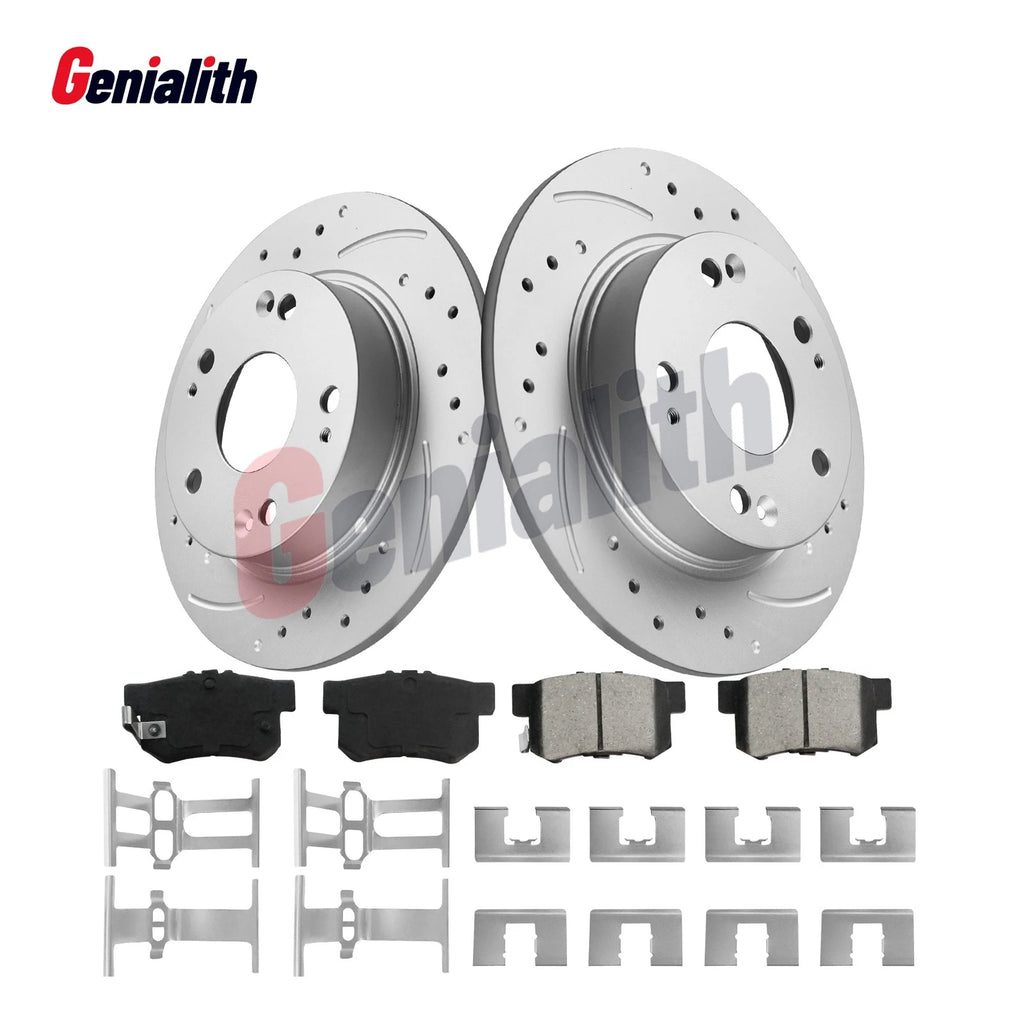 Rear Brake Rotors & Ceramic Pads Kit for Honda Civic (2006–2015)