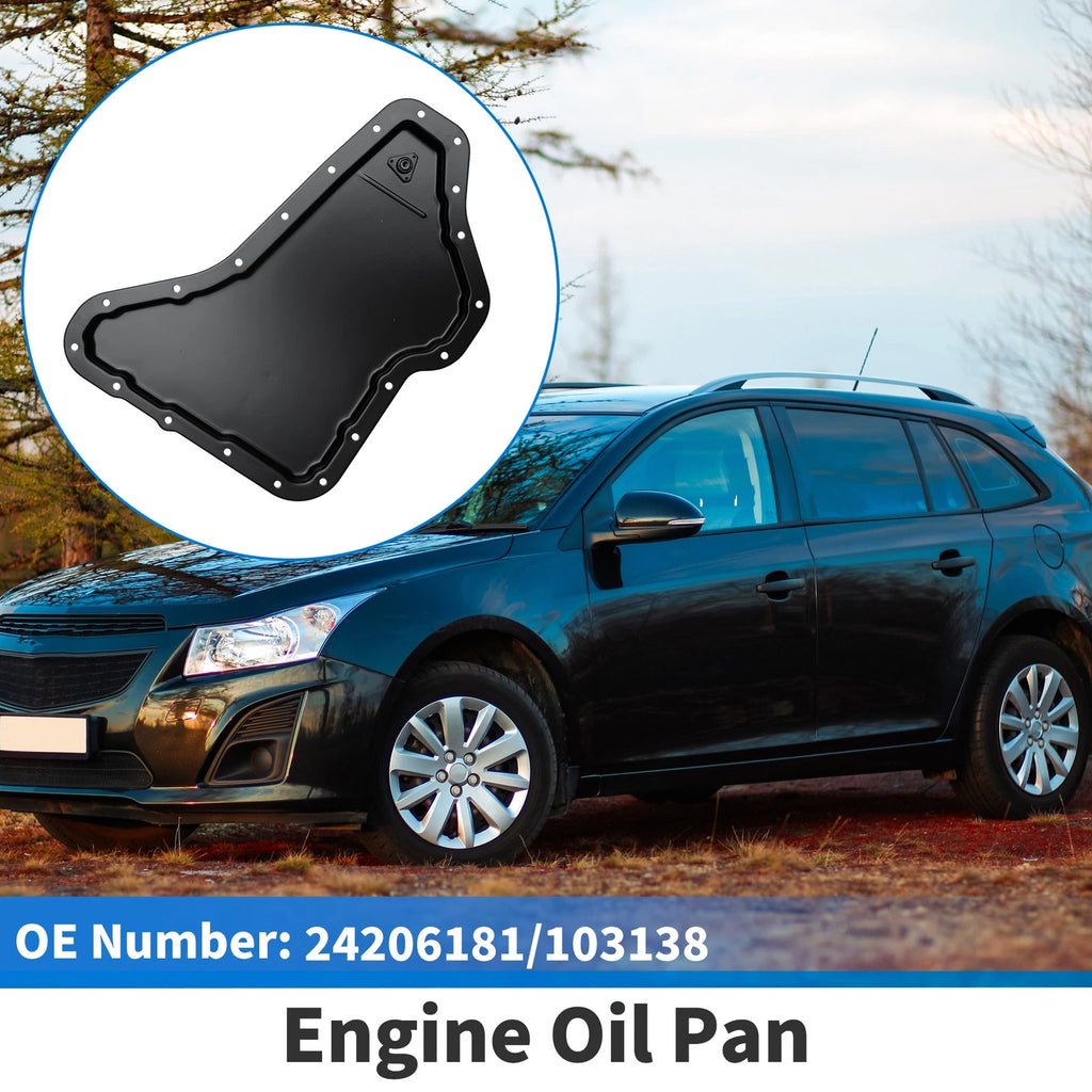 1 Pc Engine Oil Pan No.24206181 for Chevrolet Impala (2000–2005) Steel Black