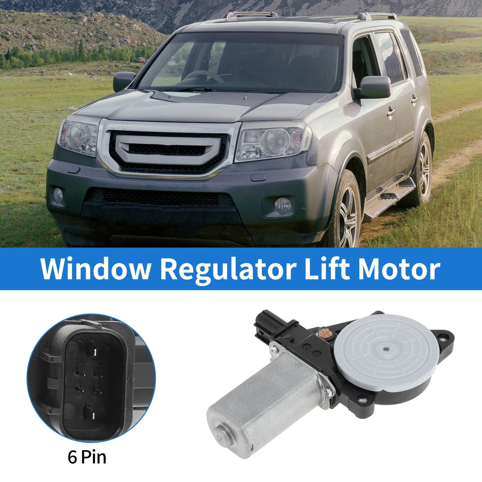 Power Window Regulator Lift Motor for Honda Pilot (2009–2015) No.742972/72210SZAA01