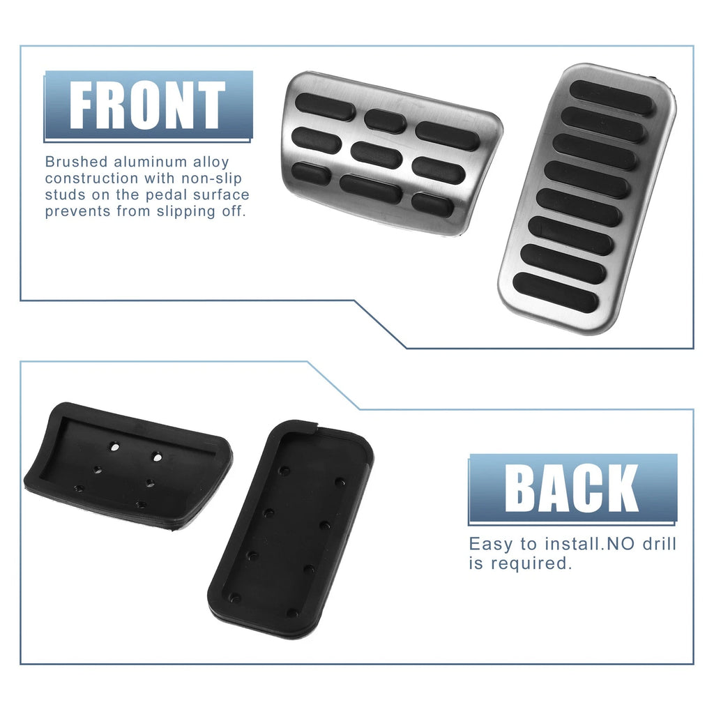 3pcs Accelerator & Brake Pedal Cover Kit for Kia Forte (2010–2012)