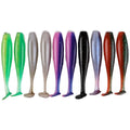 Soft Bass Lure T-Tail Dual Color Wobbler 11.5x7.5cm 12x7.5cm