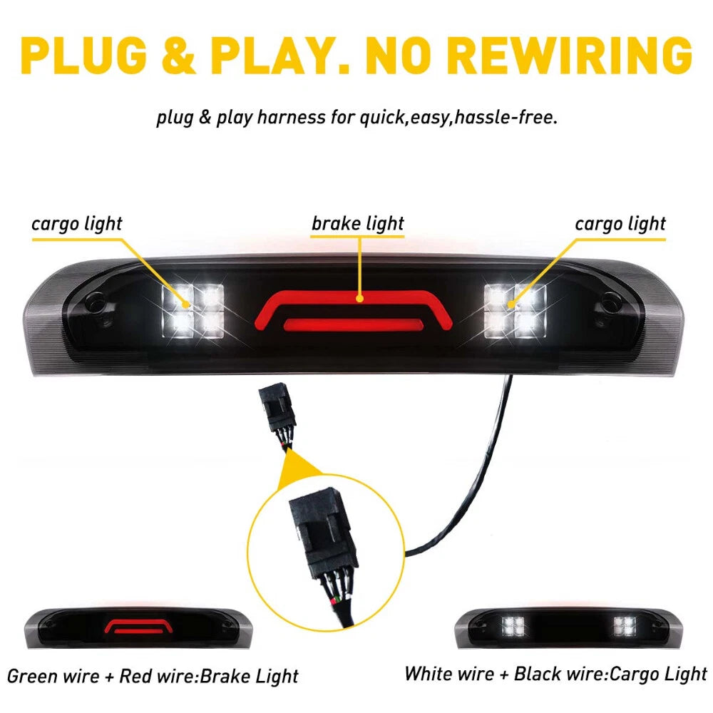 Smoke LED Third Brake Light for Dodge Ram 1500 2500 3500 (2002â2009)