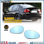 Pair Blue Heated Side Mirror Glass for BMW E82 E88 E90 E91 E92 E46 Z4 (2006–2013)