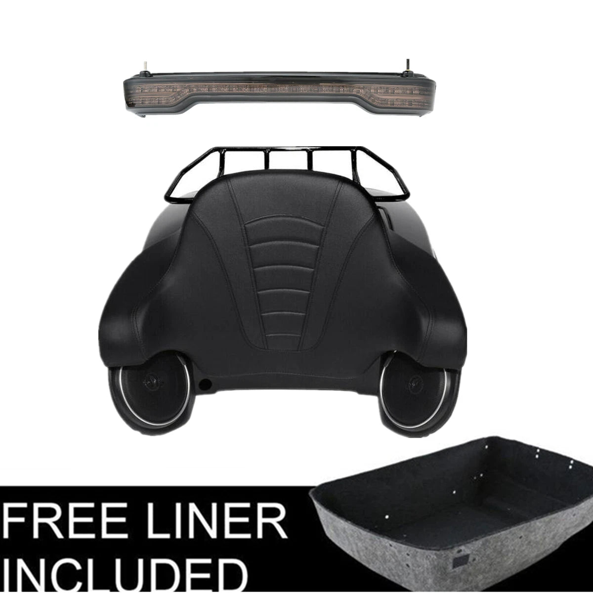 Trunk Speaker Light Backrest Pad for Harley Street Glide (2014–2026)
