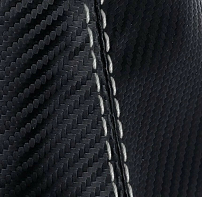 Manual Shift Boot for Chevrolet Camaro (1982–1992) Carbon Fiber White Stitch