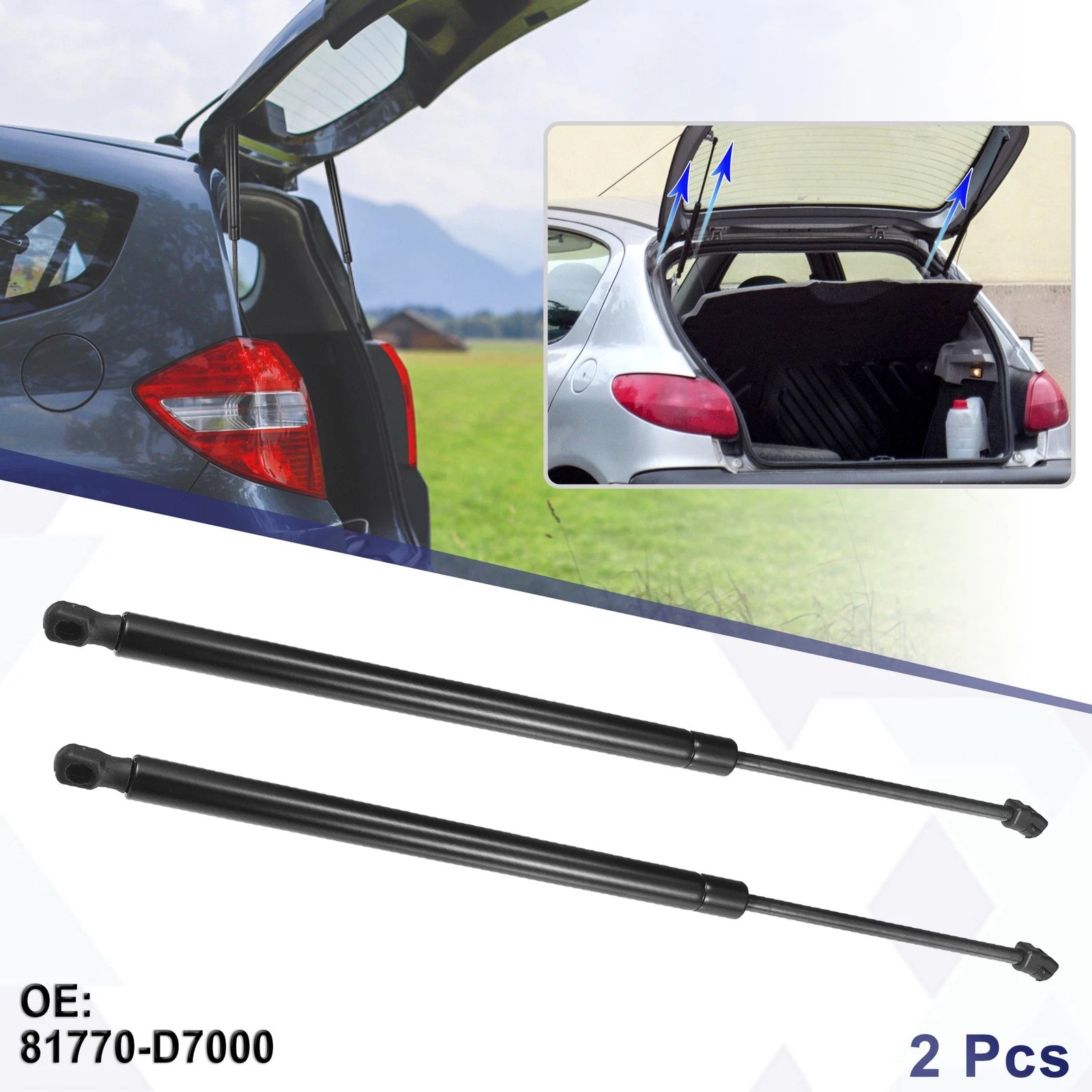 2X Rear Hatch Lift Supports Struts No.81770D7000 for Hyundai Tucson (2015–2019)