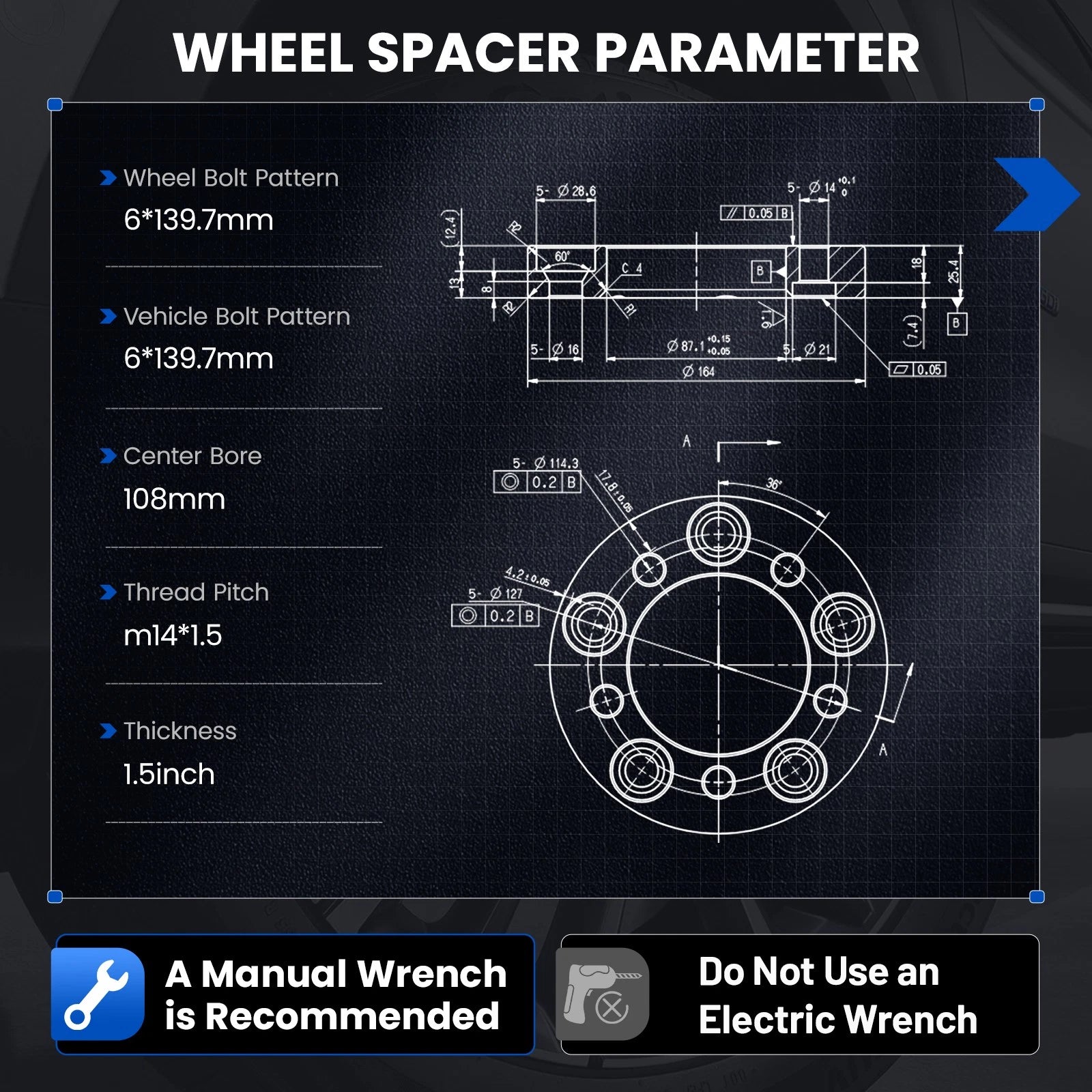 2" 6x5.5 Wheel Spacers for Chevy Silverado 1500 GMC Sierra 1500 (2015–2020)