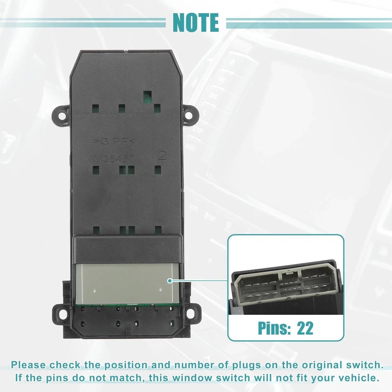 Right Driver Side Power Window Switch for Honda CR-V (2007-2010)
