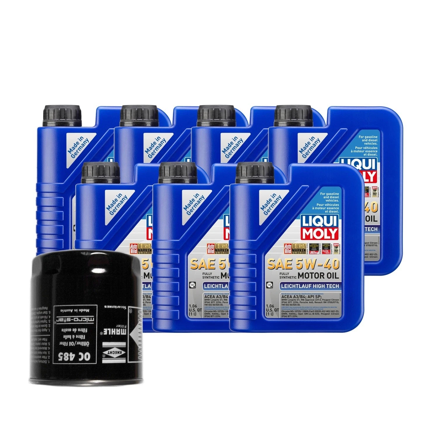 Oil Change Kit 7L Liqui Moly 5W-40 & Mahle for Audi 2.7/2.8L (1997–2005)