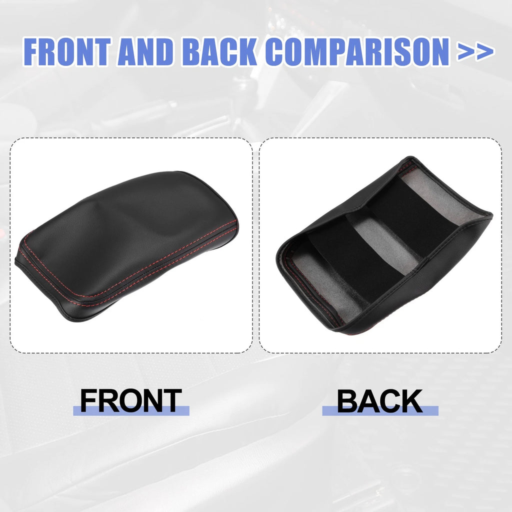 Center Console Cover Pad for Audi A4 B9 (2017–2020) Red Stitches