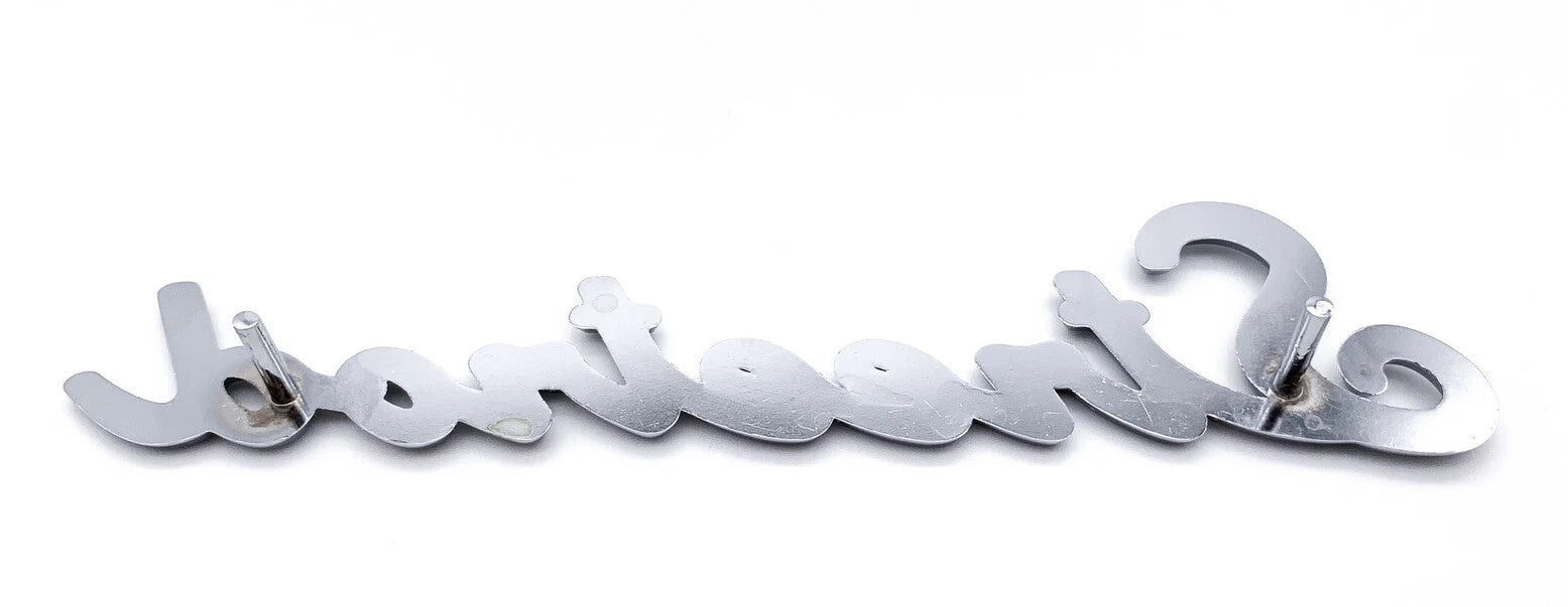 Universal Streetrod Chrome Script Emblem with Clips for Hot Rods (—)