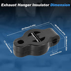 Set of 4 Rubber Muffler Hangers for Hyundai H100 Bus (1995–2004) 28599M2000