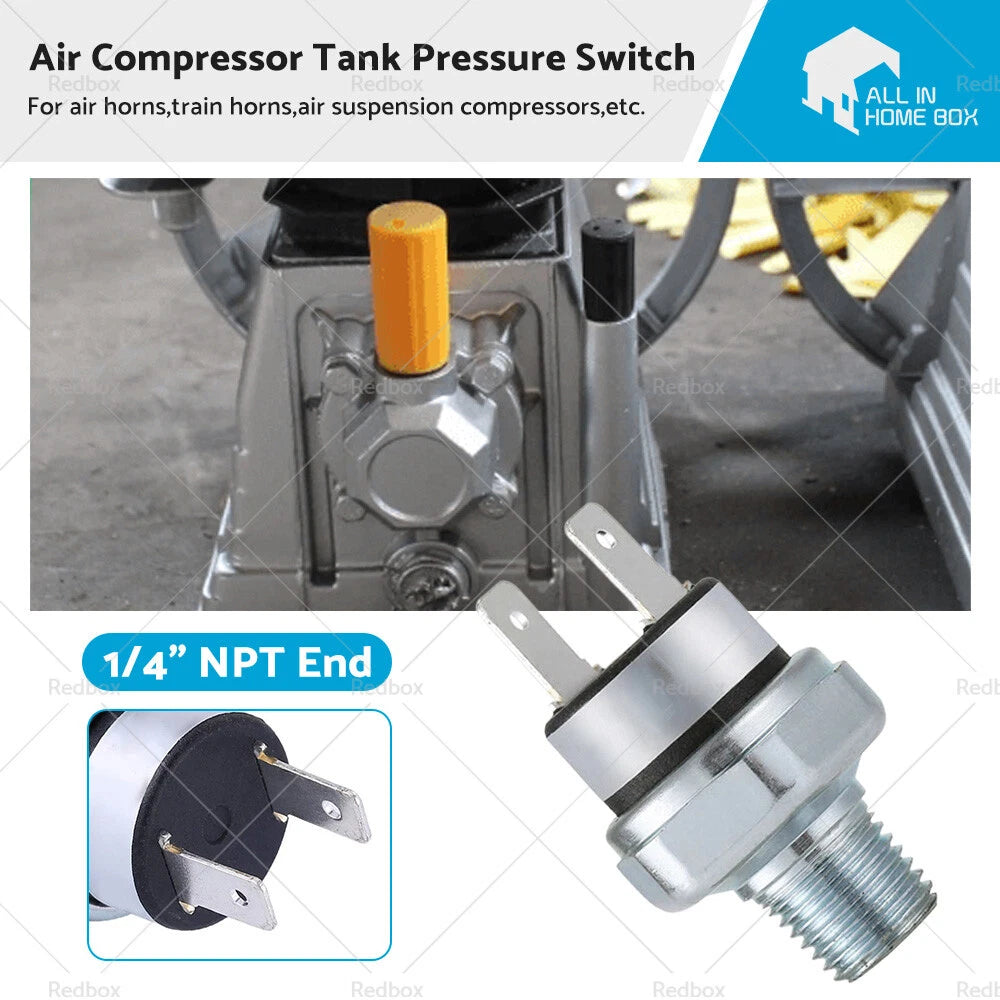 1/4 NPT Air Compressor Pressure Switch Off Valve 90-120PSI for Tank