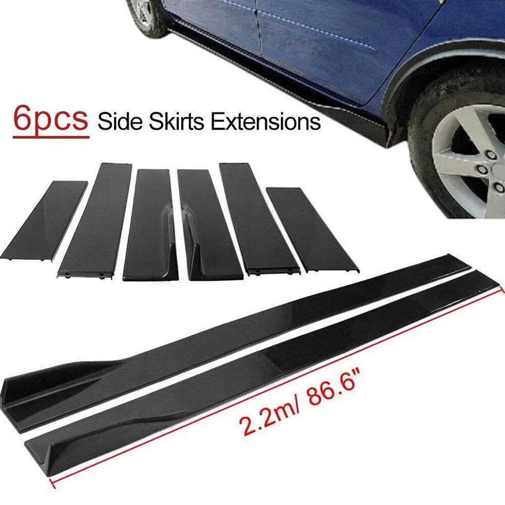 Front Bumper Lip Spoiler Splitter Body Kit + Side Skirt for Subaru XV (2013–2022)
