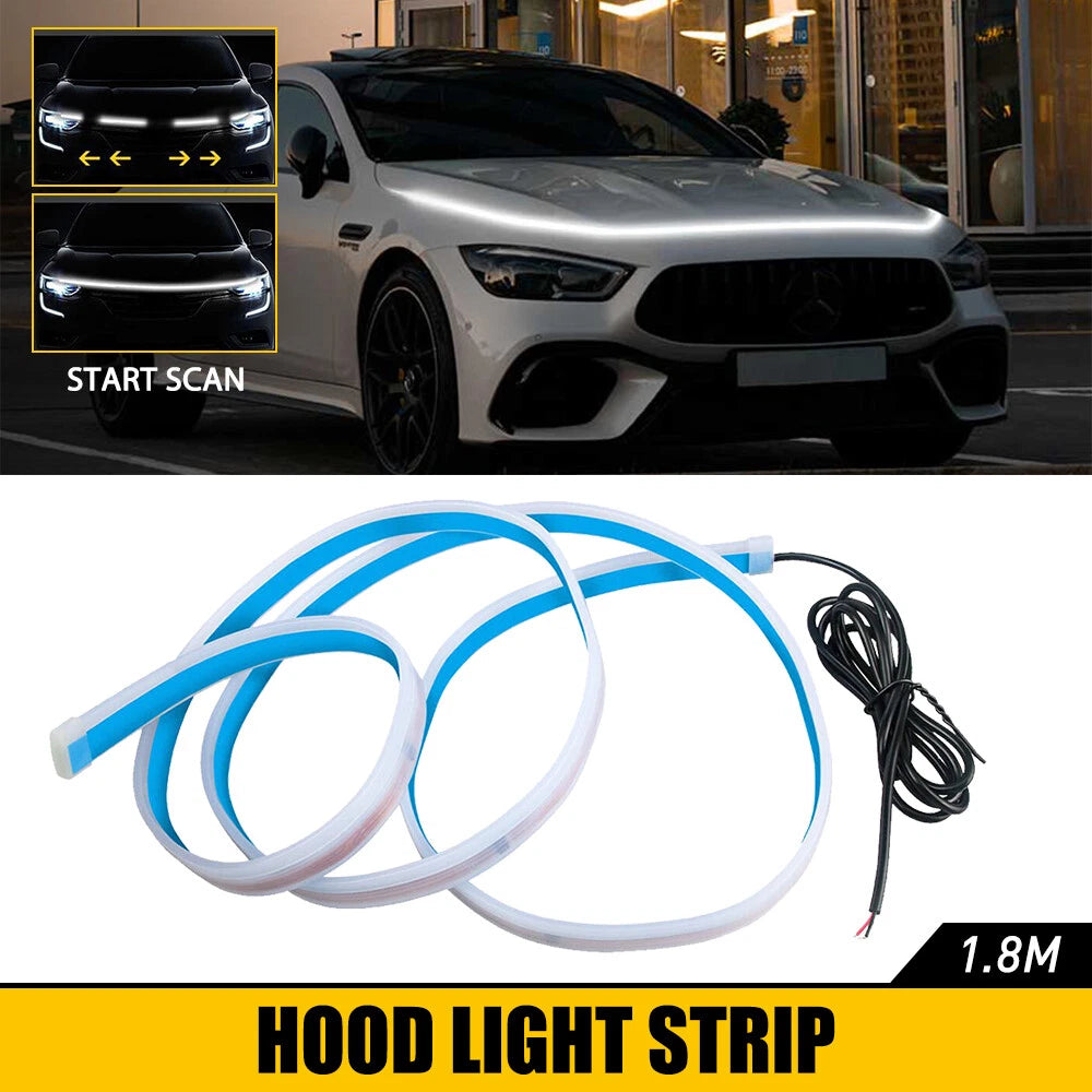 LED Meteor Strip Lights for Car Hood (Universal Fit)