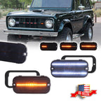 2X Smoked Switchback LED Parking Signal Lights for Ford Bronco (1966–1968)