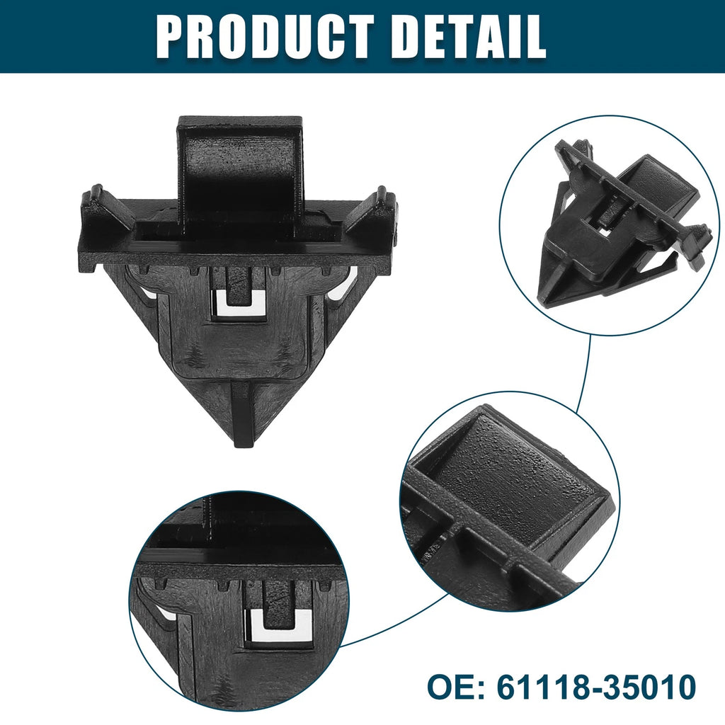 8 Pcs Fender Liner Clips for Toyota FJ (2007–2014) No. 61118-35010 Black