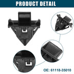 8 Pcs Fender Liner Clips for Toyota FJ (2007–2014) No. 61118-35010 Black