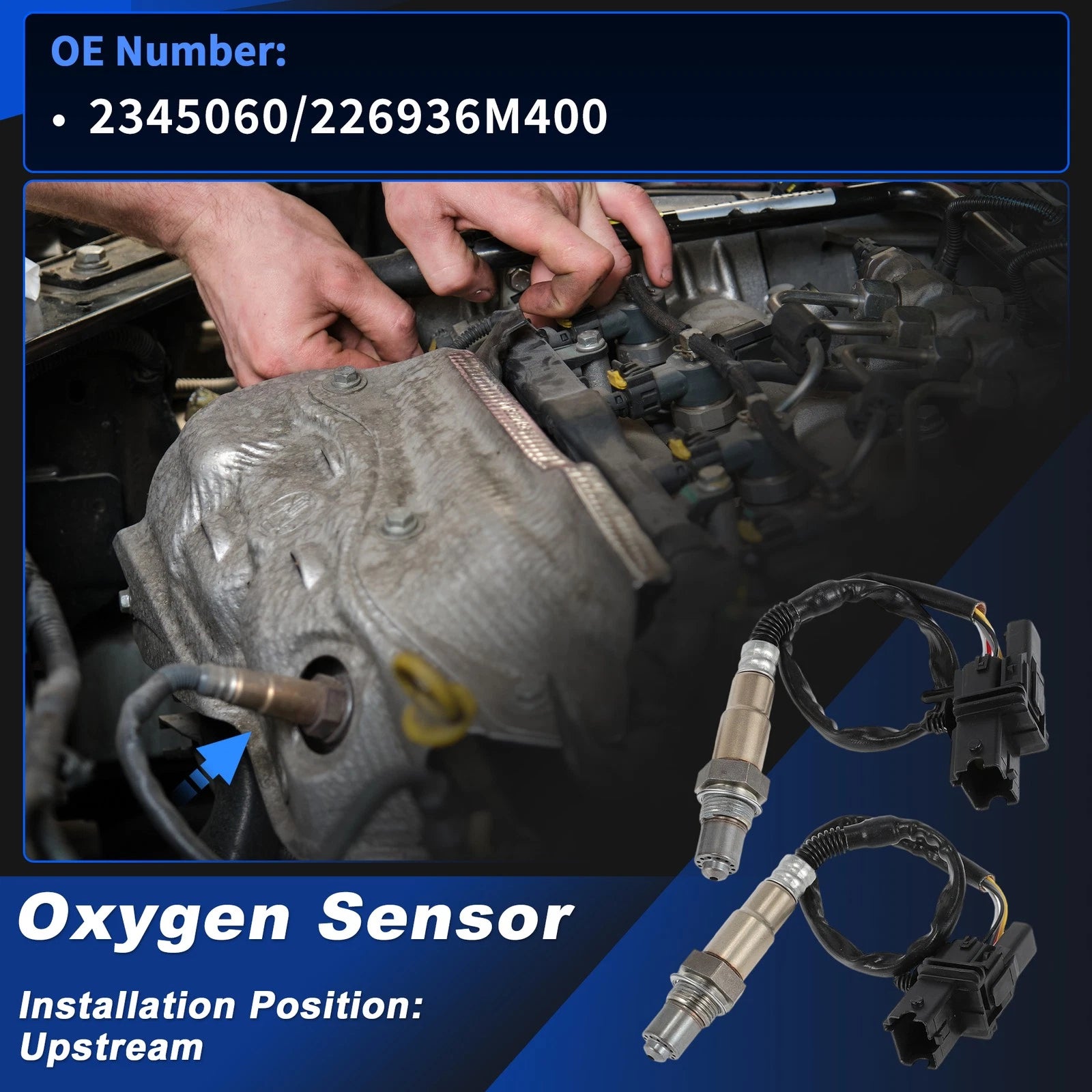 2X Upstream Oxygen Sensor for Nissan Altima 3.5L V6 (2004–2006) 2345060/226936M400