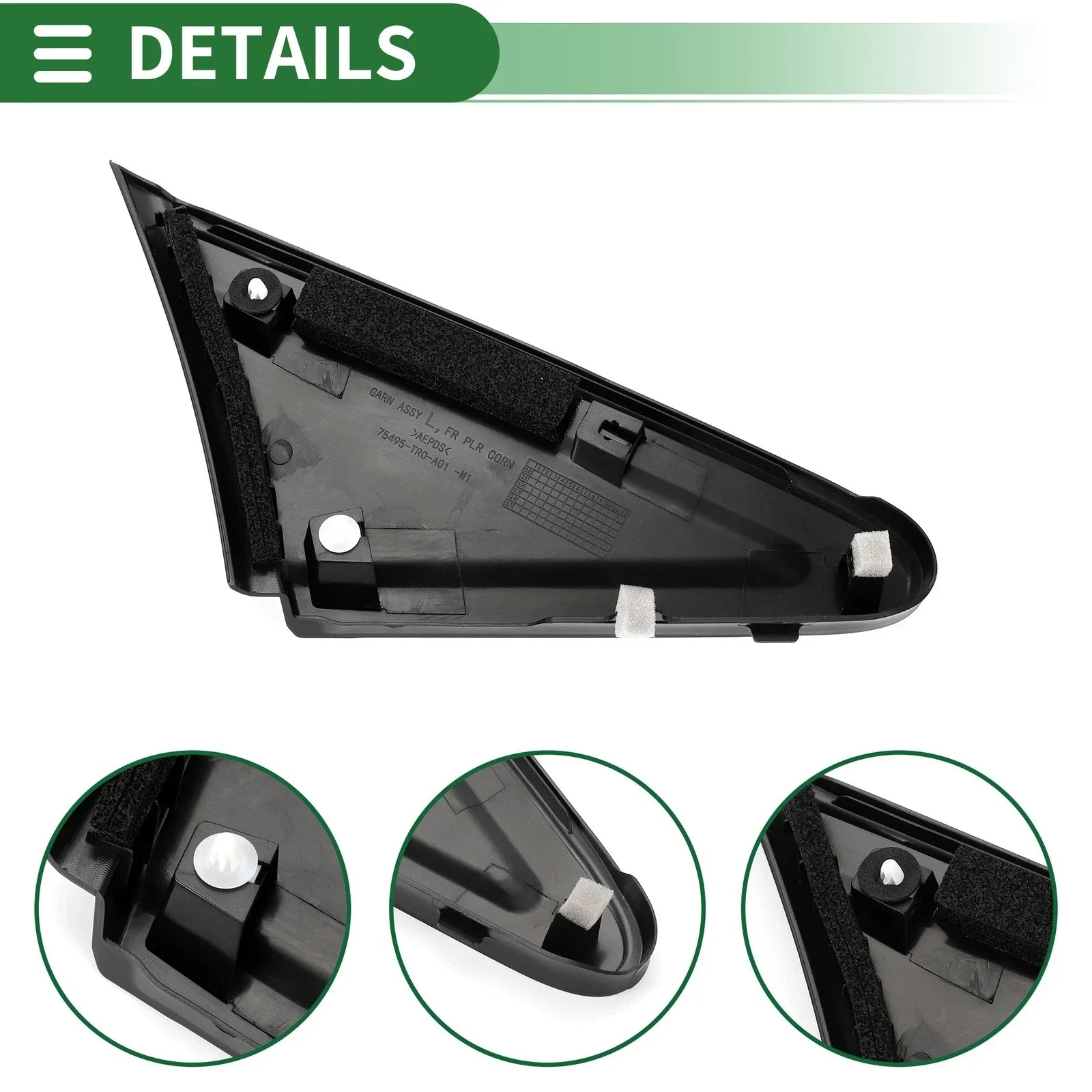 Front Left Side Door Pillar Window Trim for Honda Civic (2012-2015)