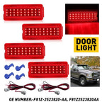 Set of 4 Full Red Interior Door Panel Light LED Lamp for F250 F350 (1999–2007)