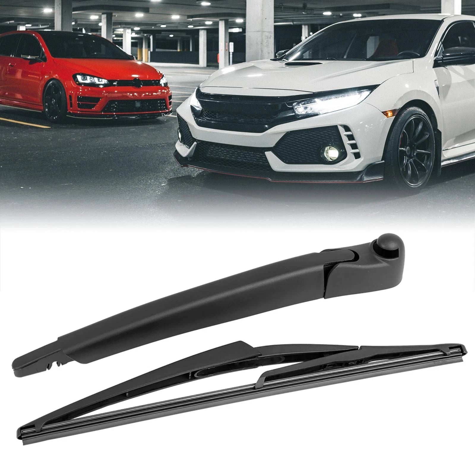 Set of 2 Rear Windshield Wiper Blade Arms for Honda Civic Hatchback (2001–2005)