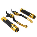 Gold Extendable Brake Clutch Lever Grip Set for BMW S1000XR (2015-2021)