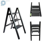3 Step Ladder Folding Step Stool 330lb with Anti-Slip Pedal Carbon Steel