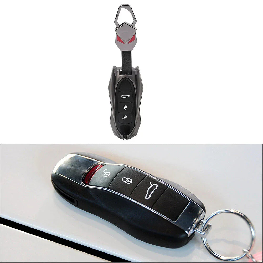 Black Remote Key Fob Case Shell Cover for Porsche Carrera 911 (2012-2019)