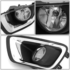 Pair Fog Light Lamps for Chevy Colorado (2015–2019) w/ Switch & Chrome Trim