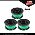 6 Pack Trimmer Spool Line for Black & Decker SF-080 (Auto Feed)