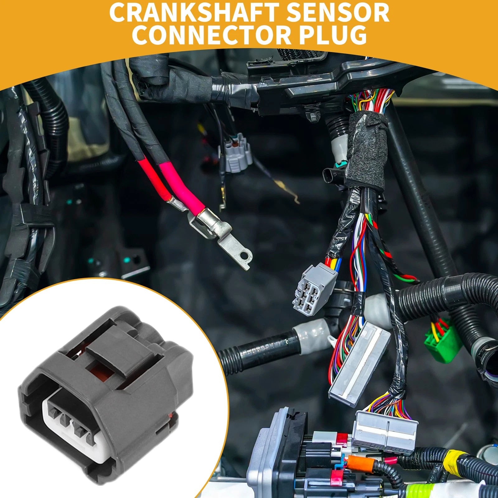 2 Pin Crankshaft Sensor Connector Plug for Toyota 
