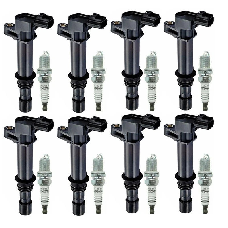 8pcs Ignition Coils & Spark Plugs Kit for Chrysler Dodge Jeep 4.7L V8 (2002–2009)