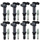 8pcs Ignition Coils & Spark Plugs Kit for Chrysler Dodge Jeep 4.7L V8 (2002–2009)