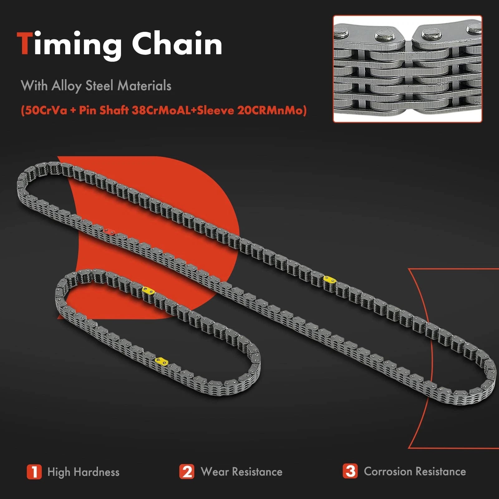 8x Timing Chain Kit for Jeep Cherokee (2014–2021) Compass (2017–2021) Chrysler 200