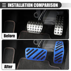 Brake & Accelerator Pedal Covers for Chevrolet Cruze (2009-2020) Black Blue