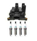 Denso Ignition Coil & 4 Iridium TT Plugs for Ford Mazda Mercury 2.0L L4 (0.04)