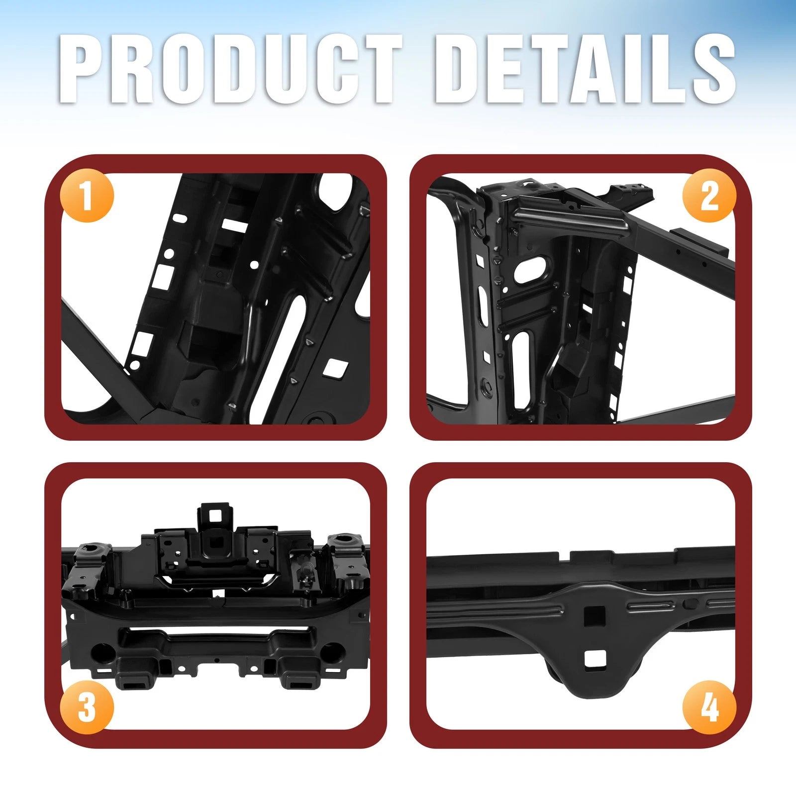 Radiator Support Header Panel for Chevy Silverado 1500 (2016–2019)