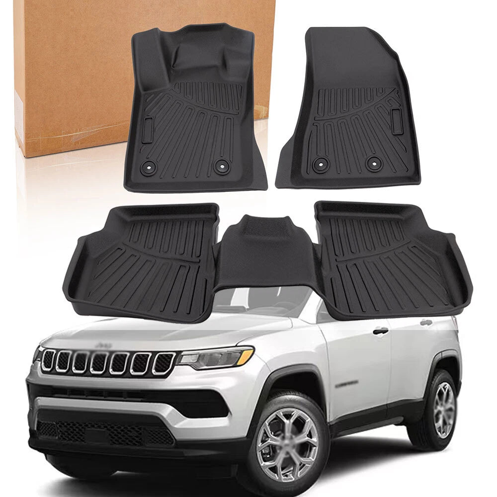 Set of 4 Floor Mats Liners for Jeep Compass (2017–2025)