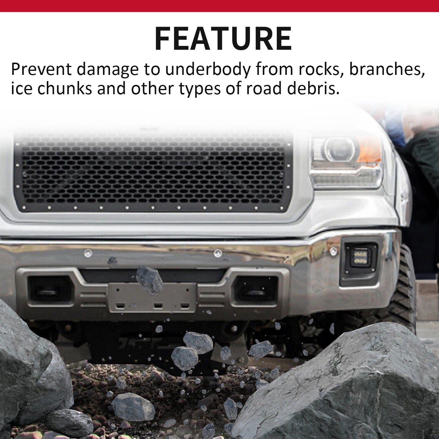 Front Lower Bumper Valance Skid Plate for GMC Sierra 1500 (2014-2015)