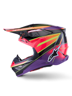 Alpinestars Supertech S M10 Offroad Helmet for Large Size (Pink Violet Yellow)
