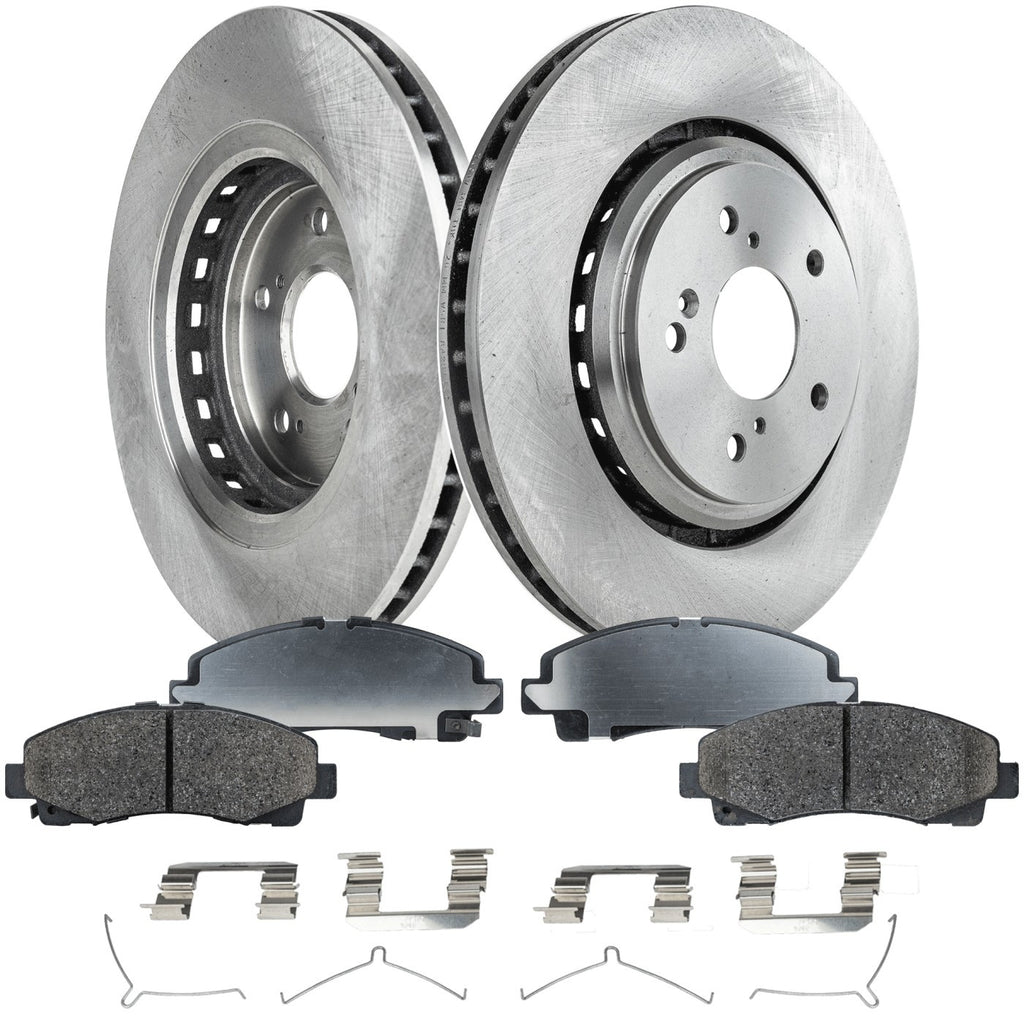 Front Brake Disc Rotors and Pads Kit for Acura TLX (2015–2020)