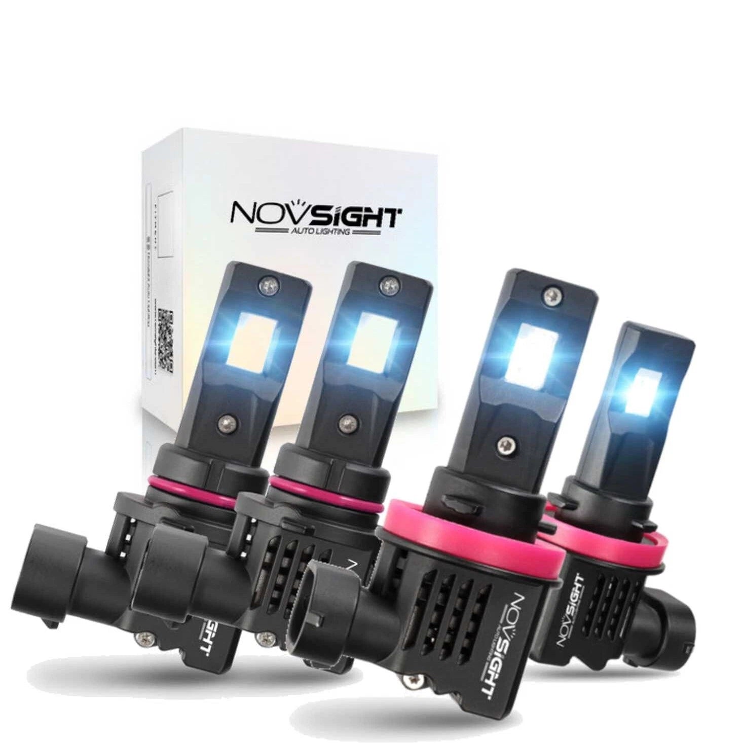 2X H7 H11 9005 LED Headlight Bulb Kit for Hi/Lo Beam (6500K, 30000LM)