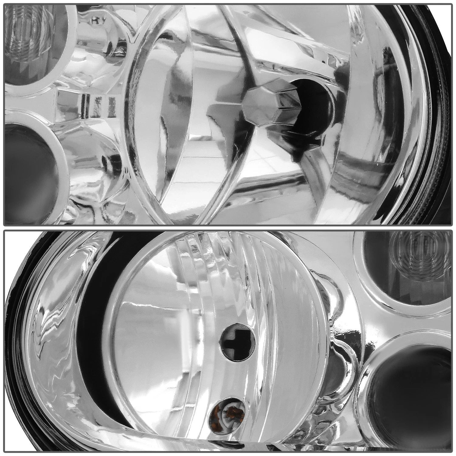 Pair Chrome Housing Clear Lens Headlights for VW Golf GTI (1999–2006)