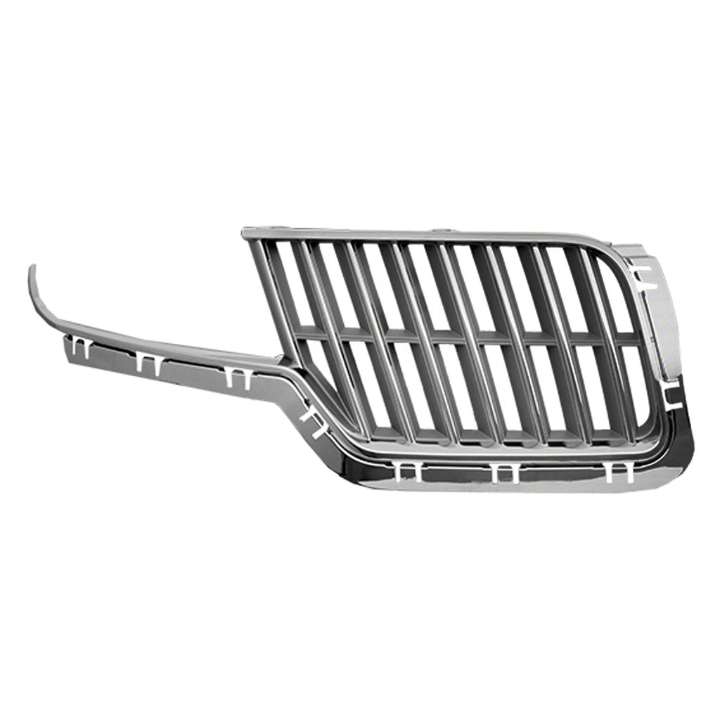 Replacement Silver Chrome ABS Plastic Passenger Side Front Grille