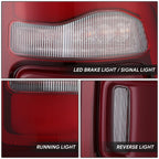 Right Side Tail Light Assembly for Ram 1500 (2019–2024) Chrome Red LED